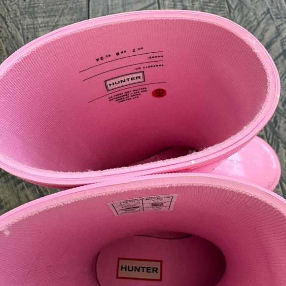 Toddler 8 Hunter Pink Glitter Rain Boots - Picture 6 of 6